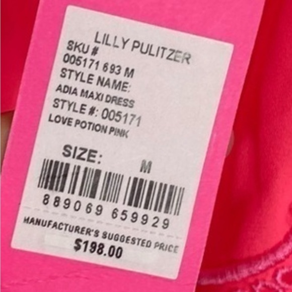 Lilly Pulitzer Adia maxi dress in pink with eyelet detail - Size Small - Picture 11 of 11